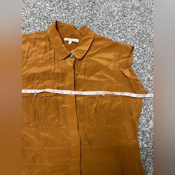 Broadway and Broome Madewell silk Midi Fit & Flare Dress 4 Career Minimalist - Picture 10 of 12